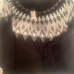 Express Black and White Patterned Sweater